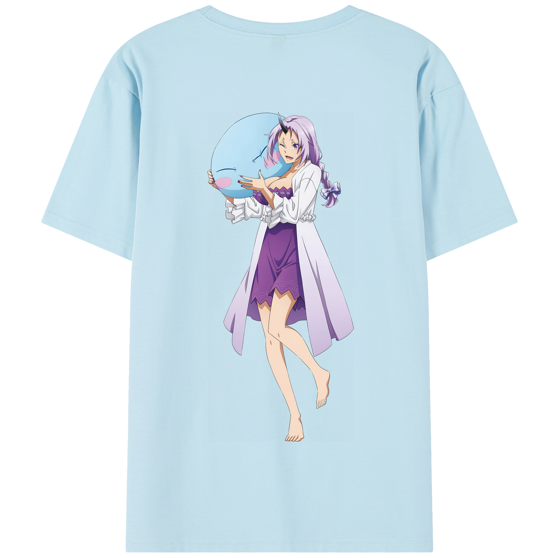 （画像用） 転スラ Regarding Reincarnated to Slime 綿100％半袖Tシャツ（背面プリント）